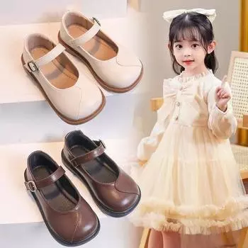 Кожаная обувь для девочек. Универсальная детская обувь принцессы. 21