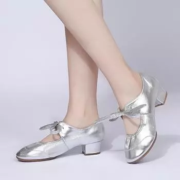 Модные кожаные туфли для джазовых танцев для девочек и женщин, профессиональные туфли для латиноамериканских танцев сальса, обувь для учителей 34 чёрный