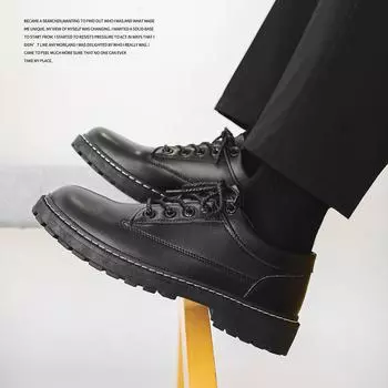 Кожаная обувь, мужская корейская версия, модная универсальная красивая обувь, мужской костюм, повседневная подростковая черная маленькая кожаная обувь в британском стиле 39