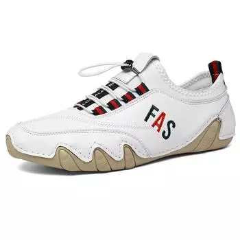 Кожаная обувь, мужская модная повседневная кожаная мужская обувь большого размера, удобная обувь для вождения, мокасины 38 чёрный