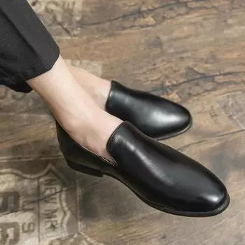Кожаная обувь Повседневная деловая обувь для мужчин Платье Tenis De Hombre Мокасины Мокасин Tenis Caballero Дизайнерские кроссовки 38 чёрный