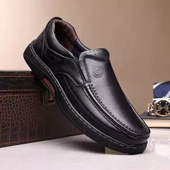 Кожаная обувь Повседневная деловая обувь для мужчин Платье Tenis De Hombre Мокасины Мокасин Tenis Caballero Дизайнерская 38 чёрный