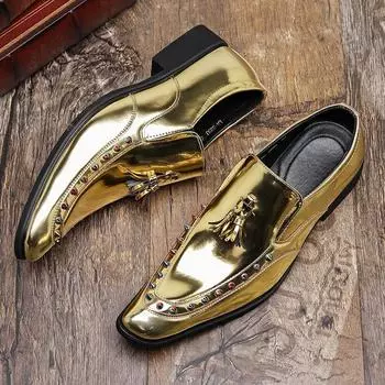 Кожаная обувь Повседневная деловая обувь для мужчин Платье Tenis De Hombre Мокасины Мокасин Tenis Caballero Дизайнерская 31 жёлтый