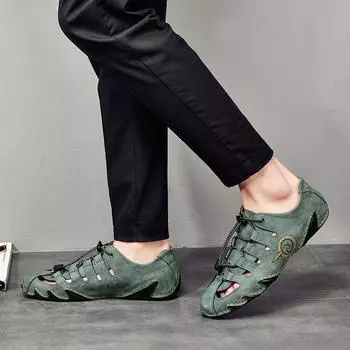 Кожаная обувь Повседневная деловая обувь для мужчин Платье Tenis De Hombre Мокасины Мокасин Tenis Caballero Дизайнерская 38 зелёный