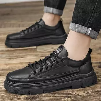 Кожаная обувь Повседневная деловая обувь для мужчин Платье Tenis De Hombre Мокасины Мокасин Tenis Caballero Дизайнерская 39 чёрный