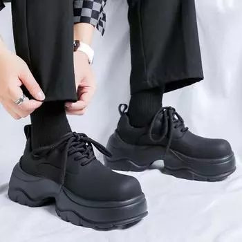 Кожаная обувь Повседневная деловая обувь для мужчин Модная нарядная обувь Tenis De Hombre Мокасины Мокасины Tenis Caballero Дизайнерские кроссовки 38 чёрный