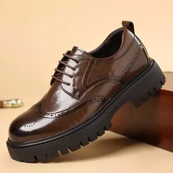 Кожаная обувь Повседневная деловая обувь для мужчин Платье Tenis De Hombre Мокасины Мокасин Tenis Caballero Дизайнерская 38 коричневый