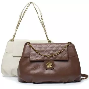 Кожаная осенняя сумка-тоут с ромбами и цепочкой из коровьей кожи, модная сумка через плечо, сумка через подмышку для женщин