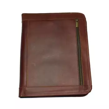 Кожаная папка с файлами портфолио A4 Bag Padfolio Case ноутбук документ винтажная сумка 10 X 13 X 2 коричневый
