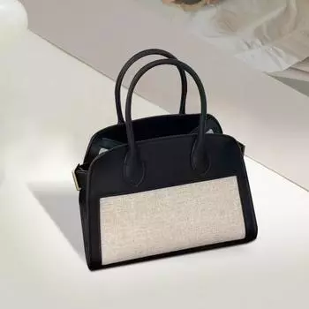 Кожаная переносная сумка-тоут Tr Niche Canvas Splicing Premium Универсальная кожаная сумка-тоут для работы и поездок на работу для женщин