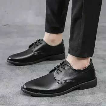 Кожаная повседневная деловая обувь для мужчин, официальная мужская формальная обувь 2024 года, тренд, дешевая ликвидация, итальянская, элегантная и классическая 39 38