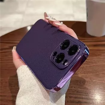 Кожаная рамка с защитой объектива, чехол для телефона для Iphone 14 13 12 11pro Max 14pro Max Plus, ультратонкий противоударный чехол-бампер For iPhone 13Pro