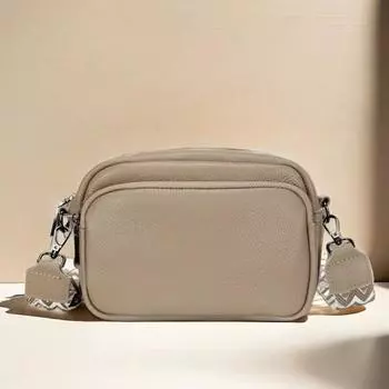 Кожаная ретро-модная широкая плечевая лямка в этническом стиле женская сумка-мессенджер на плечо маленькая квадратная сумка женская зелёный