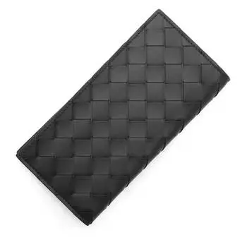 Кожаная ручная работа, модная сумка с несколькими картами, трендовый длинный кошелек с ручкой, большой вместительный кошелек для денег 19x10x2 чёрный