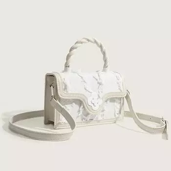 Кожаная ручная сумка квадратной формы с кисточками для женщин, новая универсальная сумка через плечо для женщин