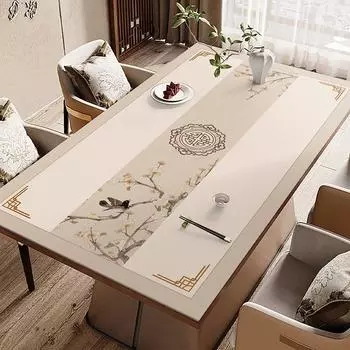 Кожаная скатерть Водонепроницаемый, маслостойкий, не моющийся, термостойкий, термостойкий коврик для стола Журнальный столик Защитный коврик для стола 60*60cm