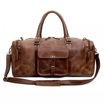 Кожаная спортивная сумка Кожаная дорожная сумка Персонализированная кожаная дорожная сумка ручной работы Кожаная дорожная сумка Кожаная дорожная сумка для отдыха Кожаная спортивная дорожная сумка для мужчин Подарок ему 24 x 12 x 10 in коричневый