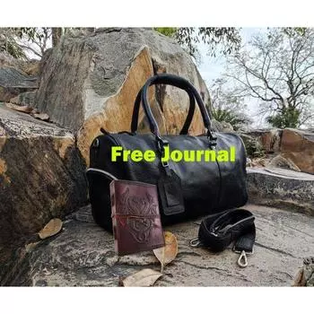 Кожаная спортивная сумка, кожаная сумка для выходных ручной работы, спортивная сумка, спортивная сумка для отпуска, дорожная сумка, ночная сумка, кожаная дорожная сумка, подарок на женский день 18 x 9 x 10 in чёрный