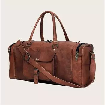 Кожаная спортивная сумка ручной работы для мужчин и женщин, персонализированная кожаная дорожная спортивная сумка для путешествий - рождественский подарок 24 X 11 IN