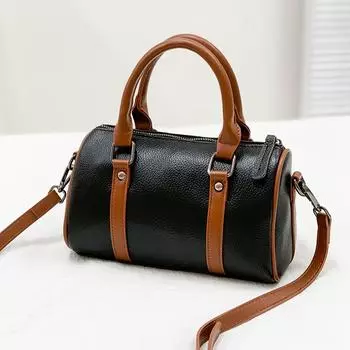 Кожаная сумка Boston женская сумка через плечо модная сумка-мессенджер новая высококачественная сумка коричневый