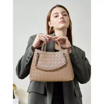 Кожаная сумка через плечо большой емкости для женщин, сумка для пожилых женщин, офисных работников, специально для сумок ручной работы 29x11x21cm зелёный