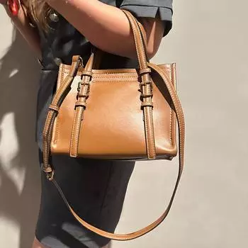 Кожаная сумка через плечо для женщин Мини-сумка Универсальная повседневная и универсальная сумка через плечо