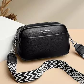 Кожаная сумка через плечо для женщин Повседневная сумка-кошелек Messenger Дизайнер в моде Роскошь