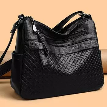 Кожаная сумка через плечо для женщин, высококачественные сумки, женские сумки большой вместимости