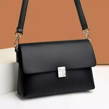 Кожаная сумка через плечо для женщин, женская сумка, сумки-мессенджеры, высокое качество, простая роскошь
