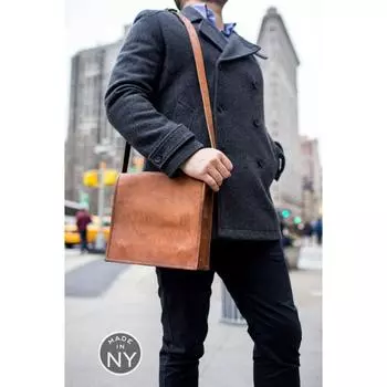 Кожаная сумка через плечо, женская сумка через плечо, сумка-мессенджер, новинка 9 x 11 x 3 in коричневый