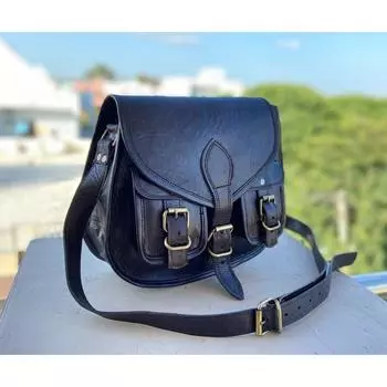 Кожаная сумка через плечо, женская сумка-мессенджер, сумка через плечо 10 X 13 X 4 Inch чёрный