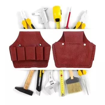 Кожаная сумка для инструментов с несколькими карманами, кожаная сумка для инструментов, органайзер своими руками для строителей, плотников, садоводов, электриков