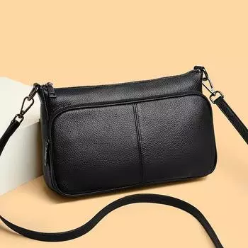 Кожаная сумка для мам, женская сумка, первый слой из коровьей кожи, сумка для женщин среднего и пожилого возраста, многослойная сумка-мессенджер бордовый