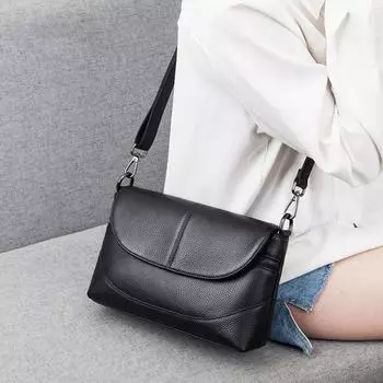 Кожаная сумка для мамы первого слоя Повседневная сумка через плечо Все сумки для среднего и пожилого возраста Модная легкая роскошная сумка через плечо