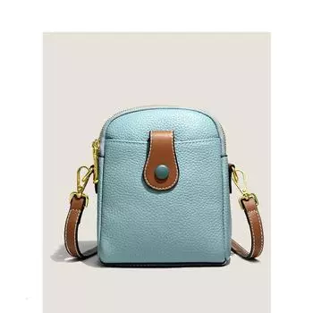 Кожаная сумка для мобильного телефона женская сумка через плечо из коровьей кожи первого слоя женская портативная многофункциональная сумка через плечо маленькая хаки