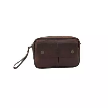 Кожаная сумка для туалетных принадлежностей, мужская сумка для бритья, Dopp Kit, сумка для мытья, косметичка для ухода за волосами, сумка 8 x 5 x 2 in коричневый