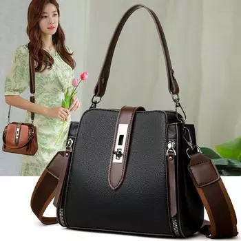 Кожаная сумка для женщин, сумка через плечо, маленькая квадратная сумка, монохромный узор, элегантная сумка для мобильного телефона, повседневная и новая, высокого качества