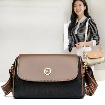 Кожаная сумка для женщин, сумка через плечо, большая вместительная сумка-мессенджер