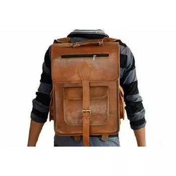 Кожаная сумка Goat Men S Backpack Vintage Laptop Brown Messenger New 16 5x16x12 коричневый