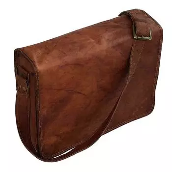 Кожаная сумка Goat Vintage для ноутбука, коричневая, натуральная, новая сумка-мессенджер, мужская, для путешествий, мужская, новинка 9x11x4 коричневый