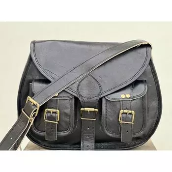 Кожаная сумка из овчины, сумка через плечо, женская сумка-мессенджер, сумка через плечо 10 X 13 X 4 INCH чёрный