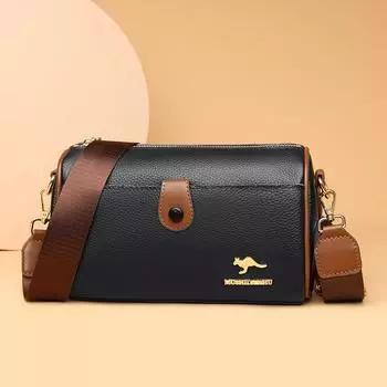 Кожаная сумка-мессенджер большой вместимости, женская трендовая сумка через плечо, первый слой из коровьей кожи, женская сумка для поездок на работу хаки