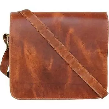 Кожаная сумка-мессенджер, чехол для ноутбука, офисный портфель, подарок для мужчин, компьютерная состаренная сумка через плечо коричневый
