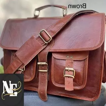 Кожаная сумка-мессенджер для ноутбука, портфель, лучшая компьютерная сумка, потертая сумка, сумка для компьютера ручной работы, кожаные школьные сумки 15 x 11 x 4 in коричневый