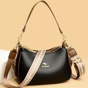 Кожаная сумка-мессенджер для женщин, сумка через плечо, высококачественная женская сумка, роскошный дизайнерский бренд, модная, новая