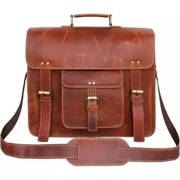 Кожаная сумка-мессенджер, сумка через плечо, винтажная сумка-мессенджер, мужской кошелек, совместимый с iPad и планшетом коричневый