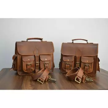 Кожаная сумка на 2 сумки для мотоцикла Коричневая боковая сумка Седельные сумки Седельные сумки 10 X 13 X 4 коричневый