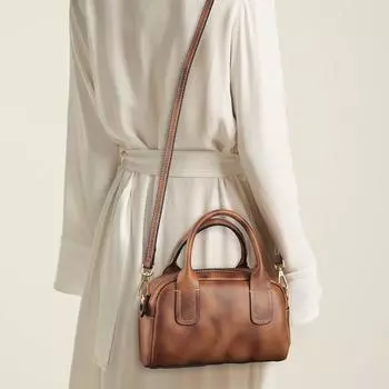 Кожаная сумка на одно плечо, верхний слой кожи, нишевая мода, универсальная, высококачественная, сумка через плечо для женщин