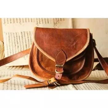 Кожаная сумка ручной работы, женская кожаная сумка через плечо, офисная сумка, кожаный кошелек для женщин — лучший рождественский подарок на свете 9 x 11 x 4 in коричневый