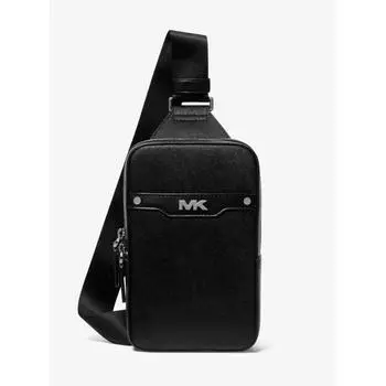 Кожаная сумка-слинг Michael Kors Rivington 37f4lrvc2u1 черная F